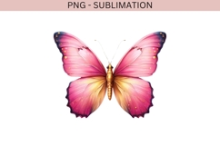 Watercolor Valentine butterfly png design for T-shirts Product Image 1