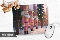 Holiday Nutcrackers in a Snowy Forest Mouse Pad PNG Product Image 1