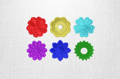 Colorful Floral Set Embroidery Design File Product Image 1