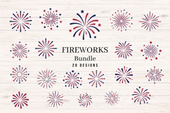Fireworks SVG Bundle | 20 Patriotic 4th of July Designs Product Image 1