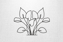 Geometric Floral Outline Embroidery Design Product Image 1