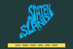 Staten Island Typography Word Art SVG Cut File Product Image 2