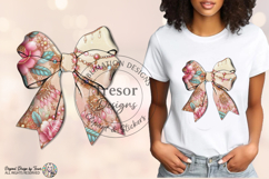 Floral Luxury Bow PNG Elegant Chic Ribbon Fashion Design PNG Product Image 2