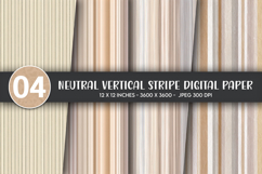 Neutral Vertical Stripe Digital Paper Product Image 1