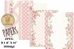 Shabby Chic, Flowers, Papers, Junk Journal Product Image 1