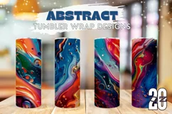 Fluid Art Tumbler Sublimation, Neon Tumbler Wrap Design Product Image 1
