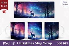 Winter Forest Mug Design, Christmas Forest Coffee Mug Wrap Product Image 1
