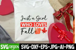 Just a Girl Who Loves Fall SVG Design,Fall SVG Design Product Image 2