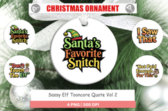 Sassy Elf Quote Ornament Product Image 1