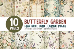 Butterfly Garden Junk Journal Pages Product Image 1