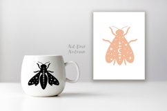 Boho bee svg, celestial moth svg, bee clipart, mystical svg Product Image 2