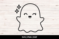Ghost with Stars SVG, Halloween Ghost SVG Product Image 1