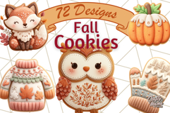 Fall Gingerbread Cookie PNG Clipart, Autumn Cookies Clip Art Product Image 1