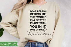 Dear Person Behind Me SVG | Be Kind SVG | Let them SVG Product Image 1