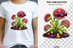 Cute halloween venus flytrap png design for T-shirts Product Image 1