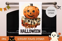 Happy Halloween Towel, Pumpkin Head Towel Design Product Image 1