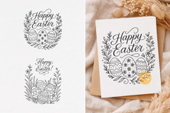 Happy Easter svg, Easter svg, Line Art, Line Drawing Product Image 1