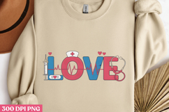 LOVE PNG, Nurse Sublimation PNG PNG Product Image 2