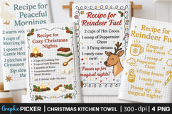 Christmas Kitchen Towel PNG, Christmas cocktail Recipe PNG Product Image 1