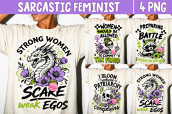 Sarcastic Feminist PNG, Anti Patriarchy Snarky Women Product Image 1