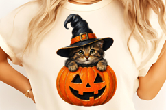 Funny Black Cat Pumpkin PNG, Black Cat Pumpkin PNG SVG Product Image 2