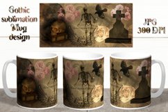 Gothic skull vintage design | Sublimation Mug design, JPG Product Image 1