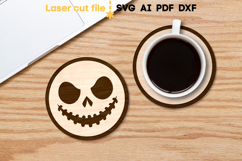Halloween Coaster SVG laser cut file for Glowforge Product Image 1