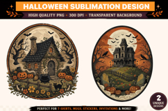 Halloween PNG | Haunted House PNG | Spooky Sublimation Product Image 1