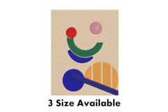 Colorful Geometric Abstract Shapes Embroidery Design Product Image 1