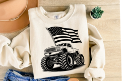 USA Truck Svg Design | Svg Cut Files | Shirt Svg Product Image 2