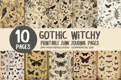 Gothic Butterfly Junk Journal Pages Product Image 1