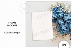 Blue Hydrangea Flowers Blank Mockup JPG Product Image 1