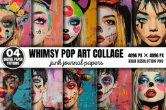 Whimsy Pop Art Collage Journal Patterns PNG Product Image 1