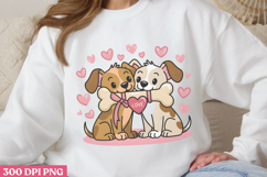 Valentine Dog Sublimation PNG Product Image 1