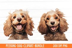 Peeking Dog Collection Clipart Product Image 1