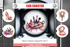 Retro Vanity Coquette Car Coaster Product Image 1