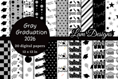Graduation 2026 gray digital papers Product Image 1