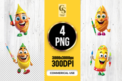 Cute Peanut Characters Clipart Sublimation PNG Product Image 1