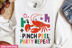 Pinch, peel, party, repeat PNG, Mardi Gras Sublimation PNG Product Image 2