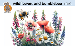 wildflowers, bumblebee Product Image 1