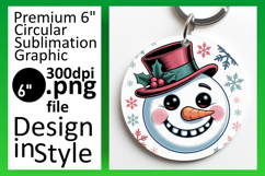 Creative Round Design Keychain Artwork , Cute Christmas Product Image 1