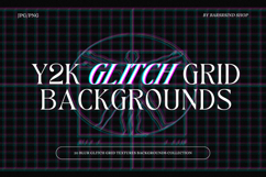 Y2K Futuristic Glitch Grid Backdrops Product Image 1