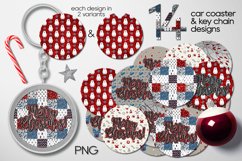 Christmas Sublimation | 14 Car coaster &amp; key chain designs Product Image 1