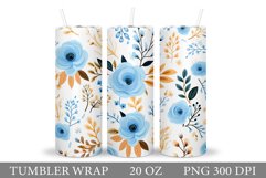 Wildflowers Tumbler. Flowers Tumbler Sublimation Product Image 1