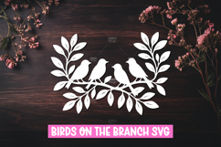 6 Birds on branch SVG cut file Product Image 2