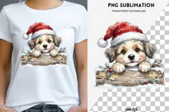 Christmas peeking character png design for T-shirts Product Image 1