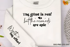 The grind is real but the rewards are epic Sleeve SVG PNG Product Image 1