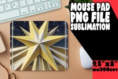 Radiant Mouse Mat Sublimation PNG, 3D Xmas Product Image 1