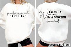 I&#039;m not a worrier, I&#039;m a concern specialist SVG Product Image 1