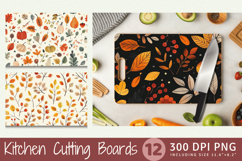 Whimsical Autumn Cutting Boards sublimation Designs Product Image 1